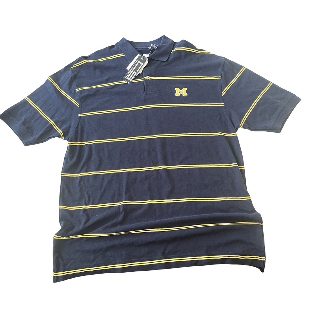 NWT University of Michigan Men's Size XL Polo Crable Sportswear 100% Cotton‎